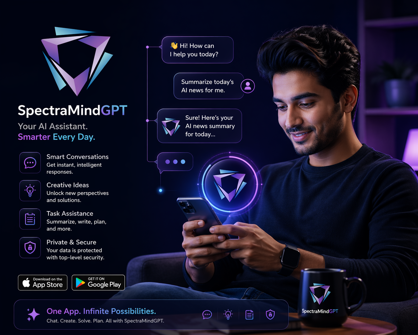 SpectraMindGPT branding and assistant interface